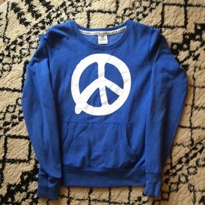 PINK | Victoria's Secret Blue Crew Neck Pullover.